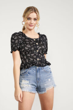 Short Sleeve Knit Top